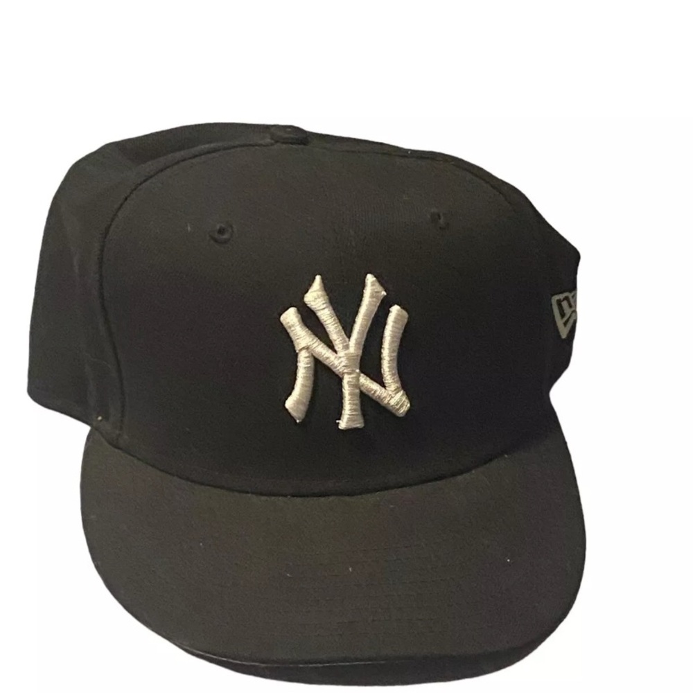 NEW ERA 59FIFTY SNAPBACK YANKEES STITCH EMBROIDERED HAT CAP BLACK